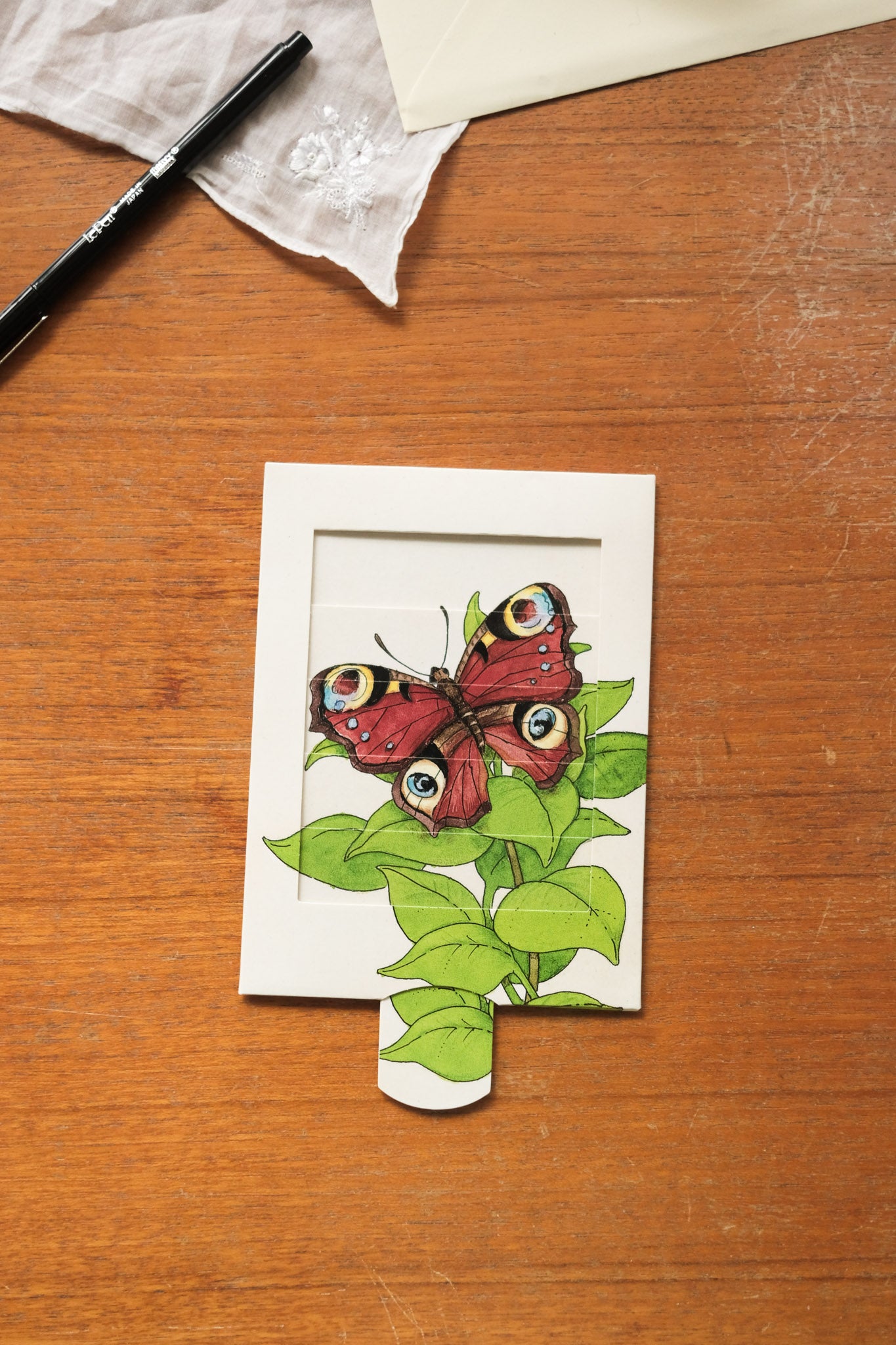 Bevegelig kort - sommerfugl