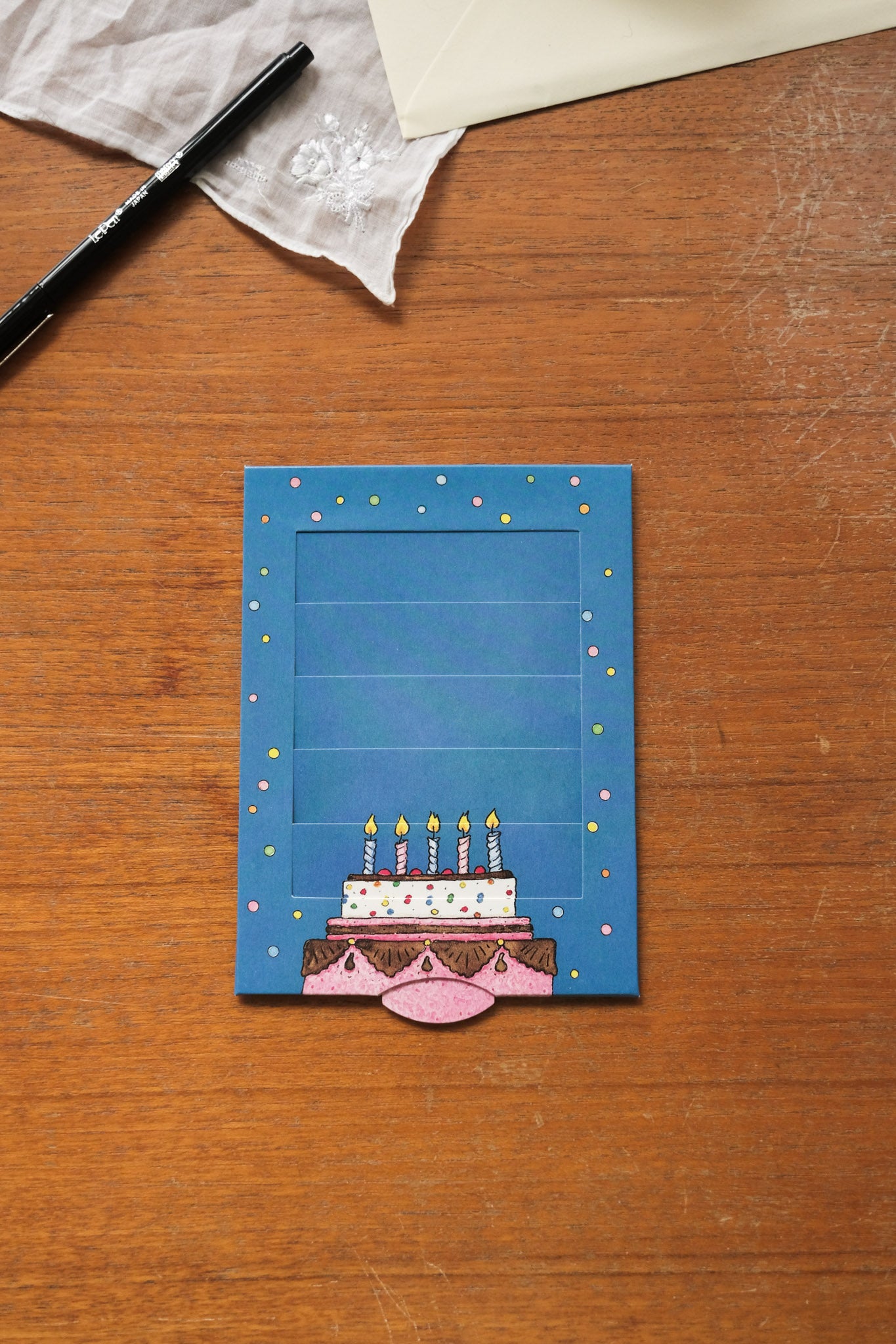 Bevegelig kort - bursdagskake