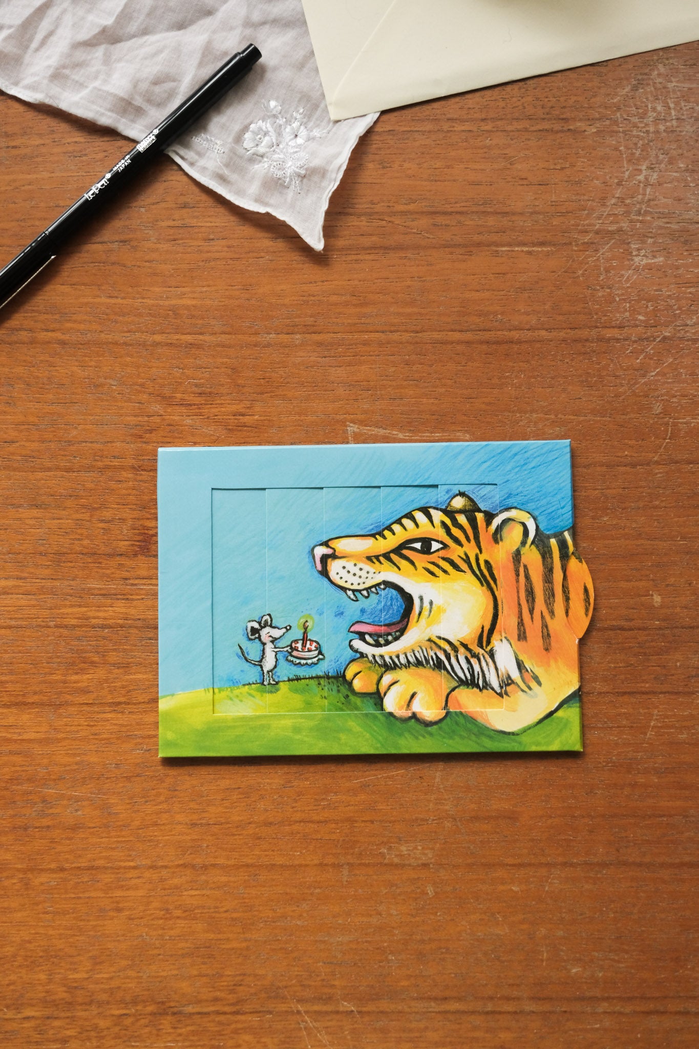 Bevegelig kort - tiger har bursdag