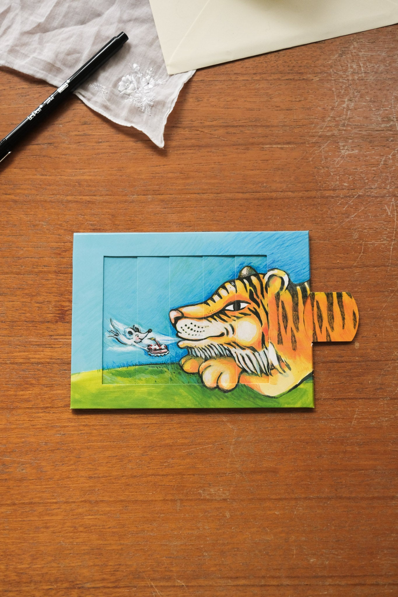 Bevegelig kort - tiger har bursdag