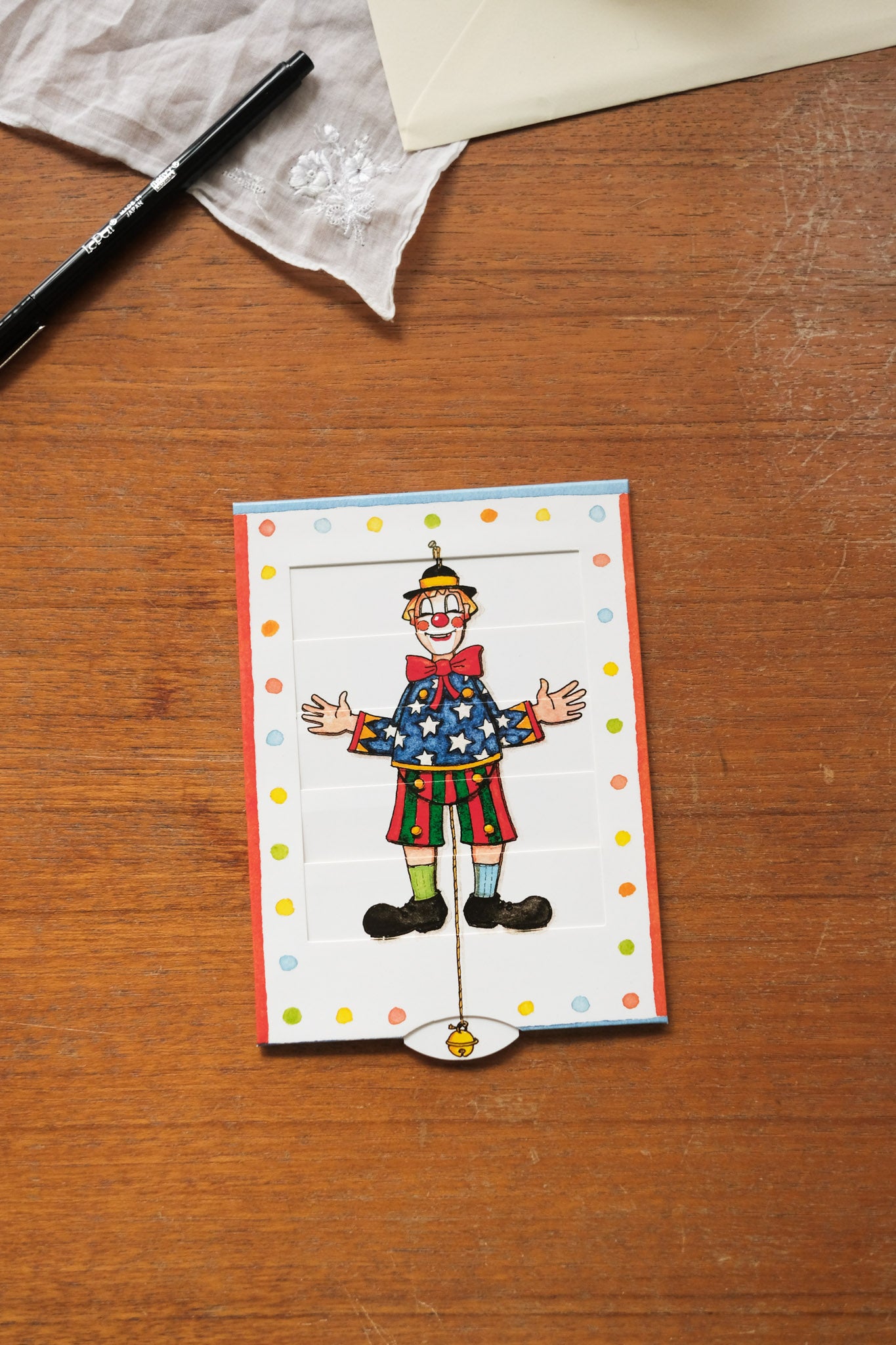 Bevegelig kort - klovn
