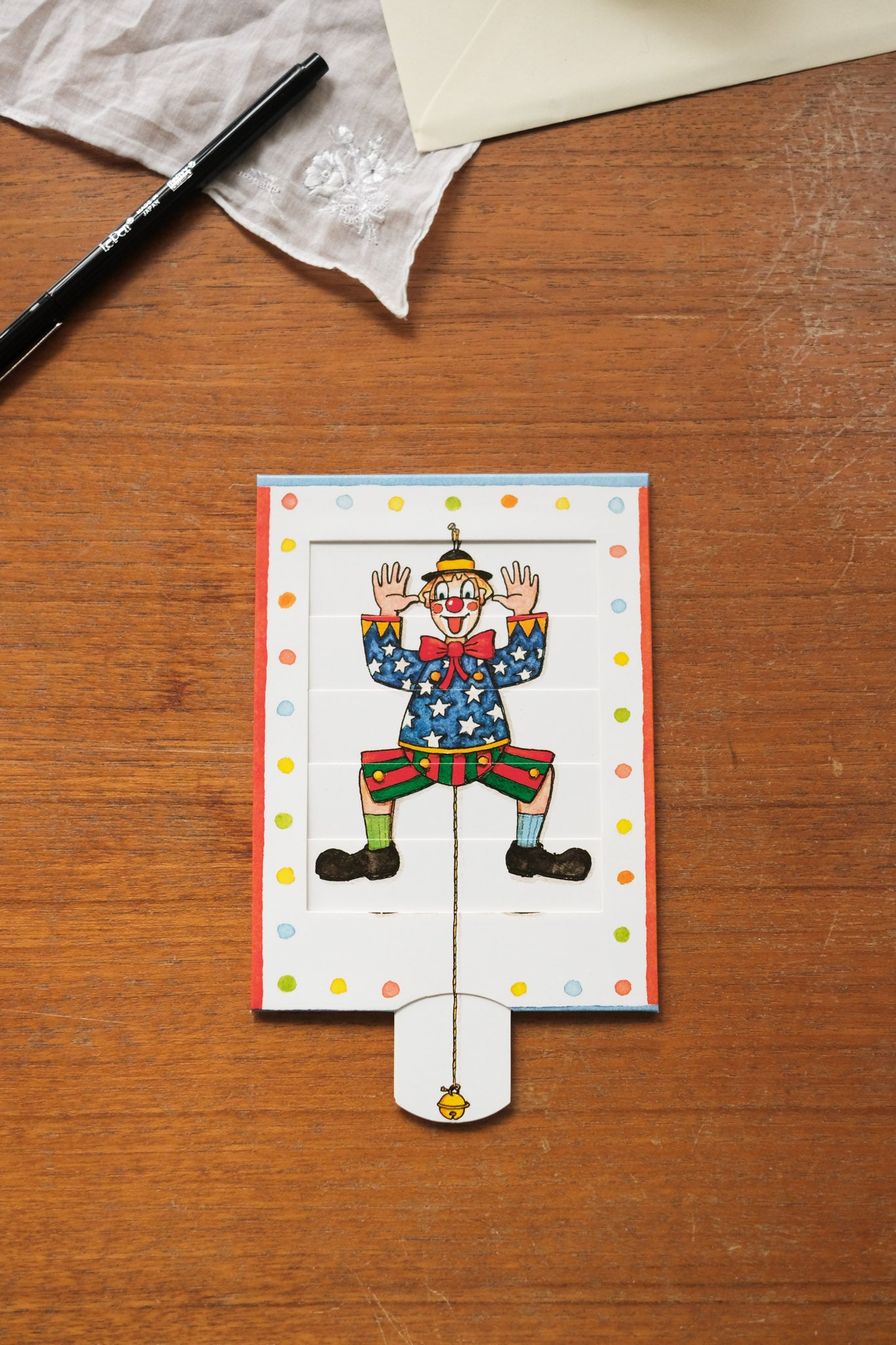 Bevegelig kort - klovn