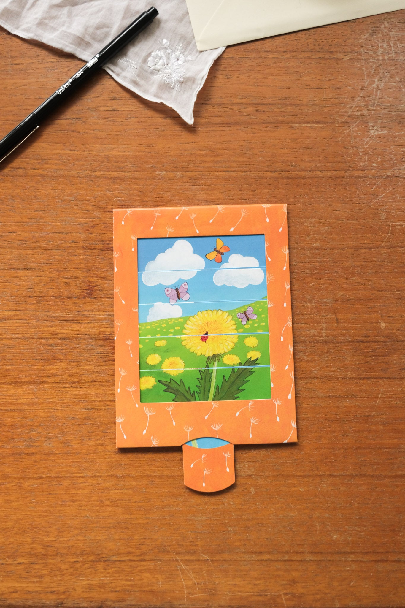 Bevegelig kort - løvetann