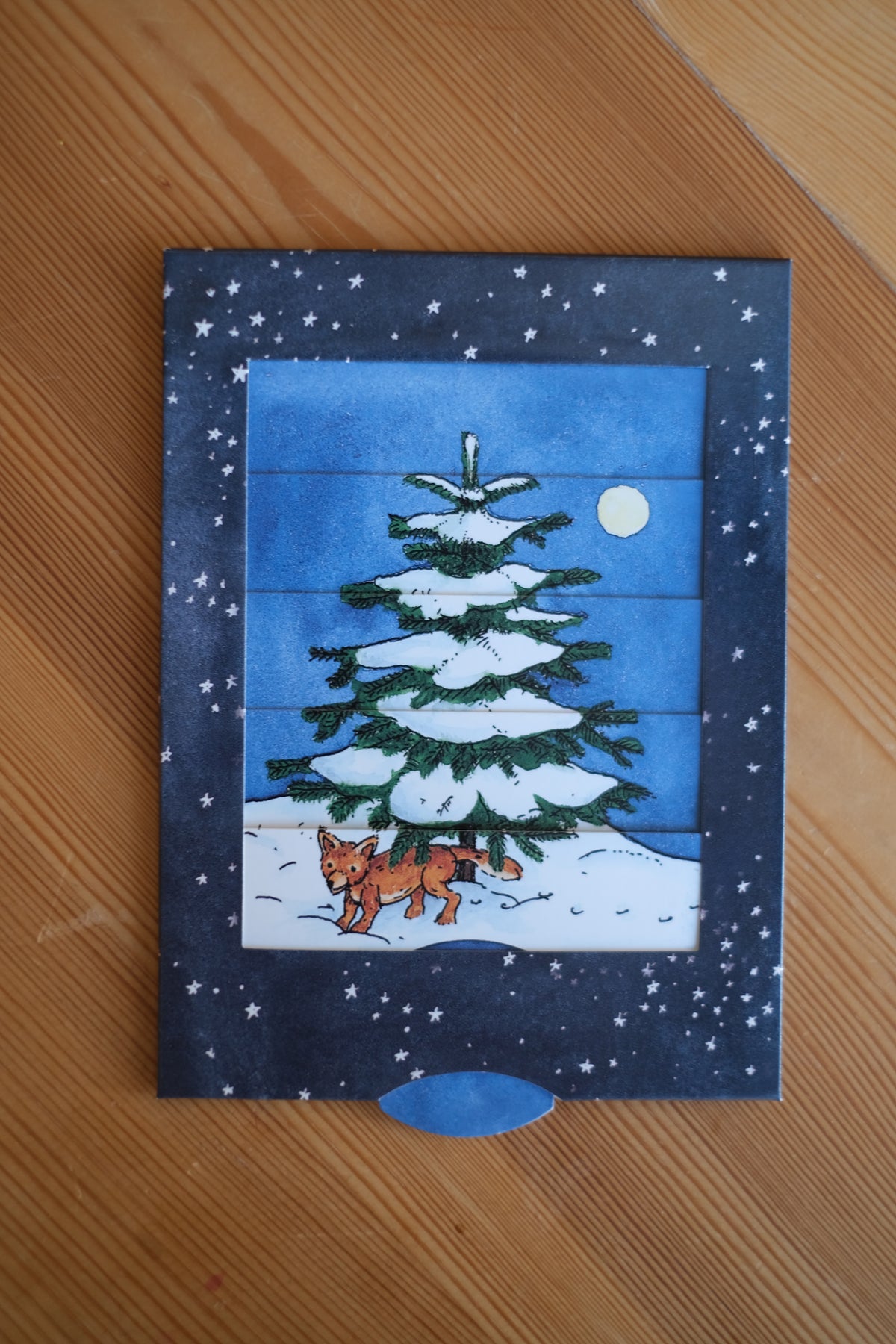 Bevegelig kort - juletre