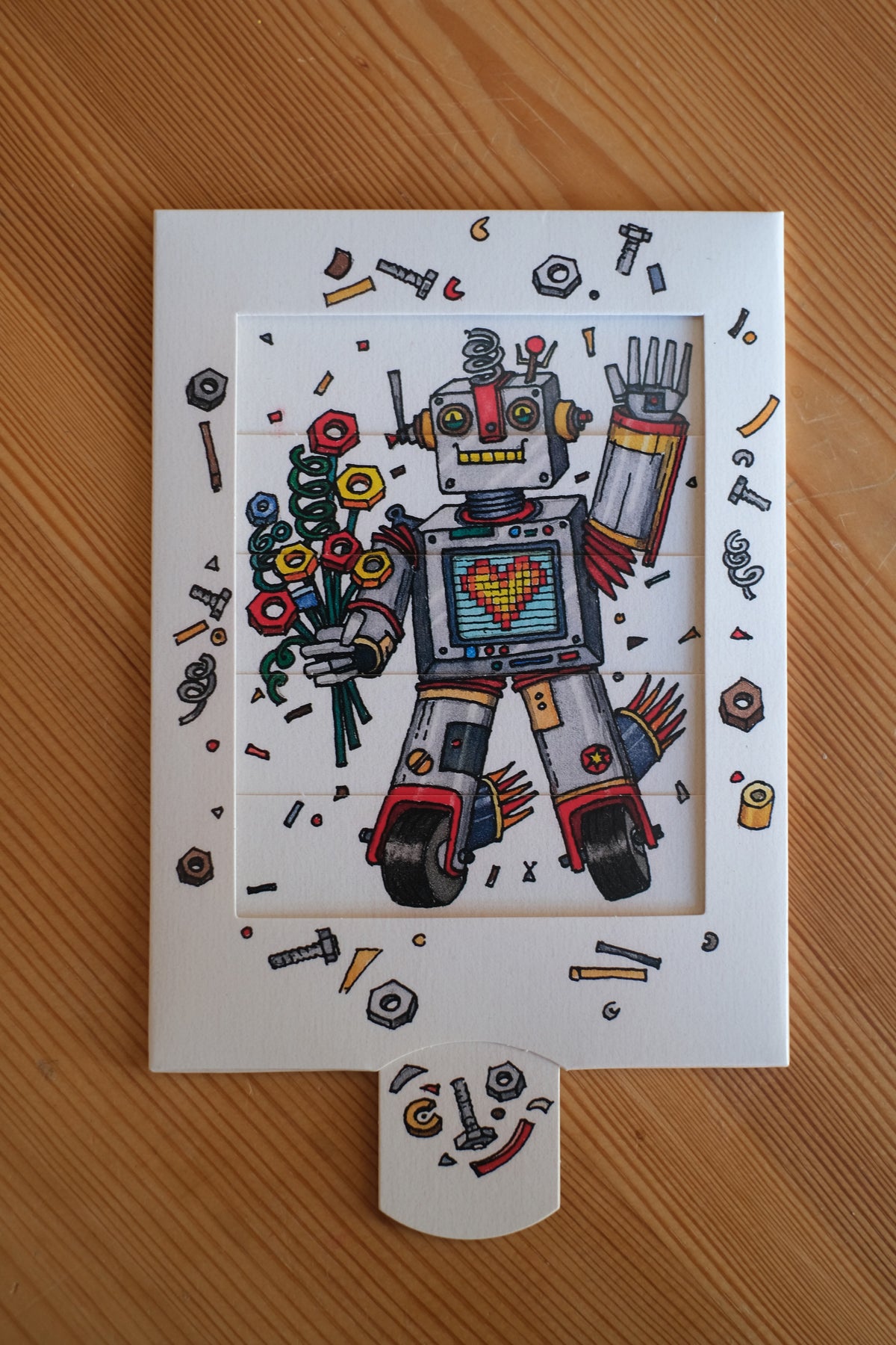 Bevegelig kort - robot