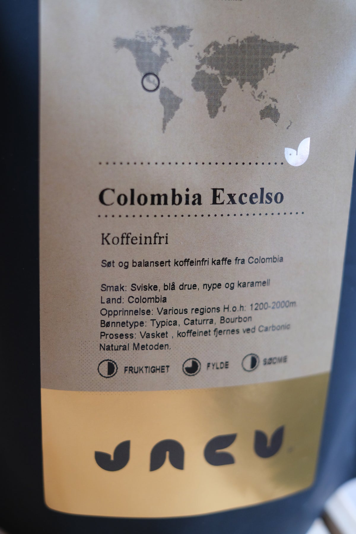 Kaffebønner - Koffeinfri Colombia - 250 g
