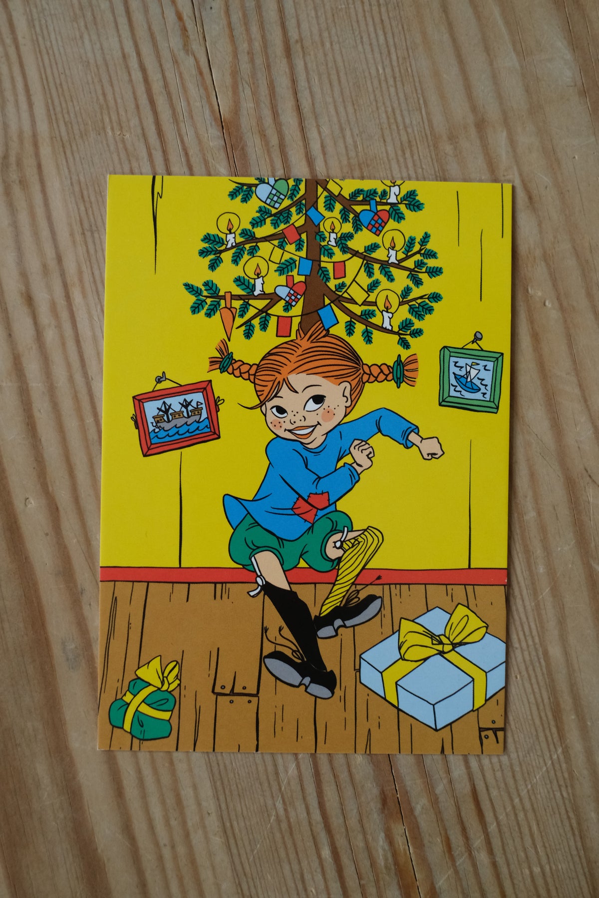Pippi feirer jul - A6 kort