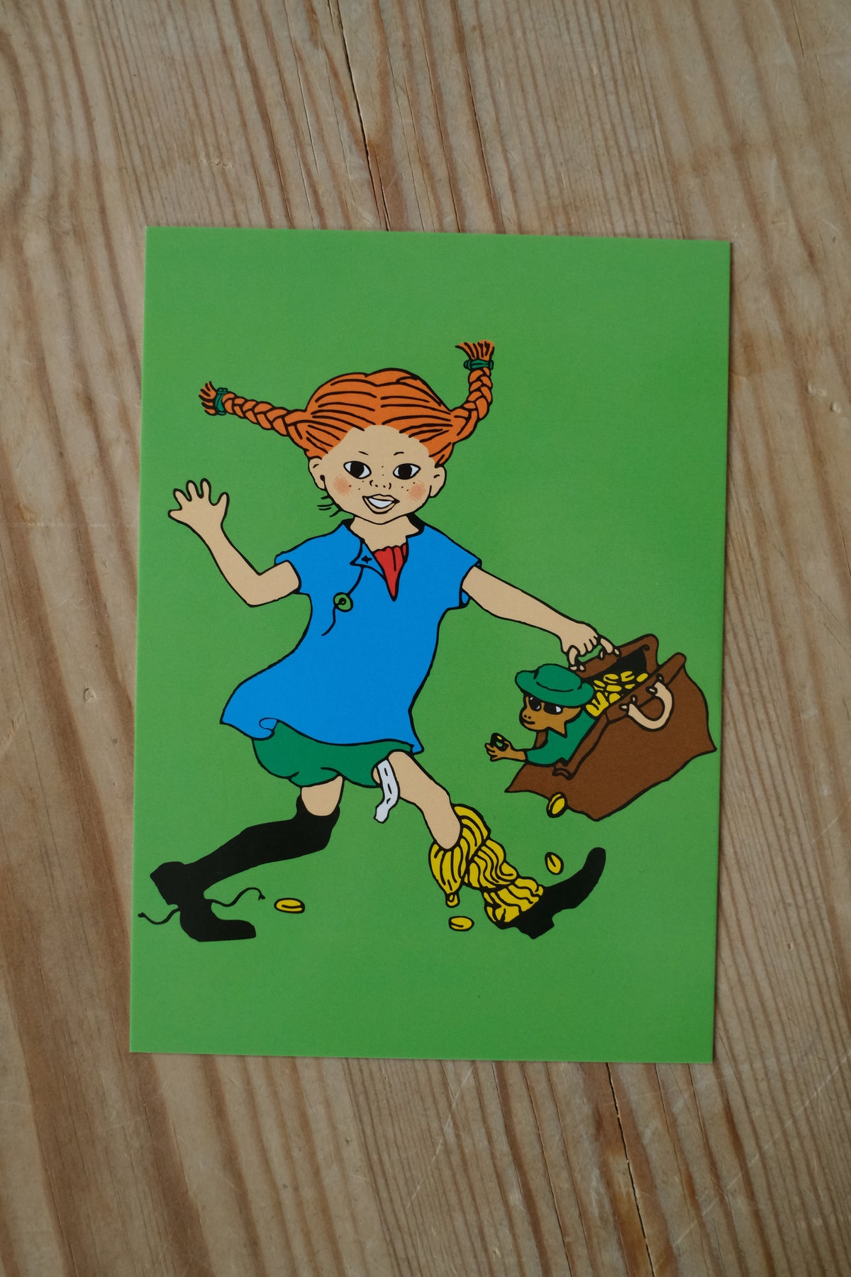 Pippi på tur - A6 kort