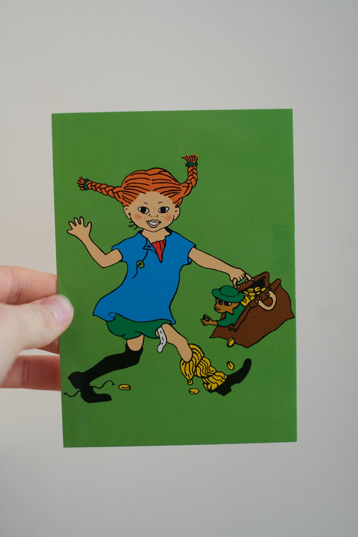 Pippi på tur - A6 kort