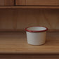 Høy skål - rød kant -  6 cm