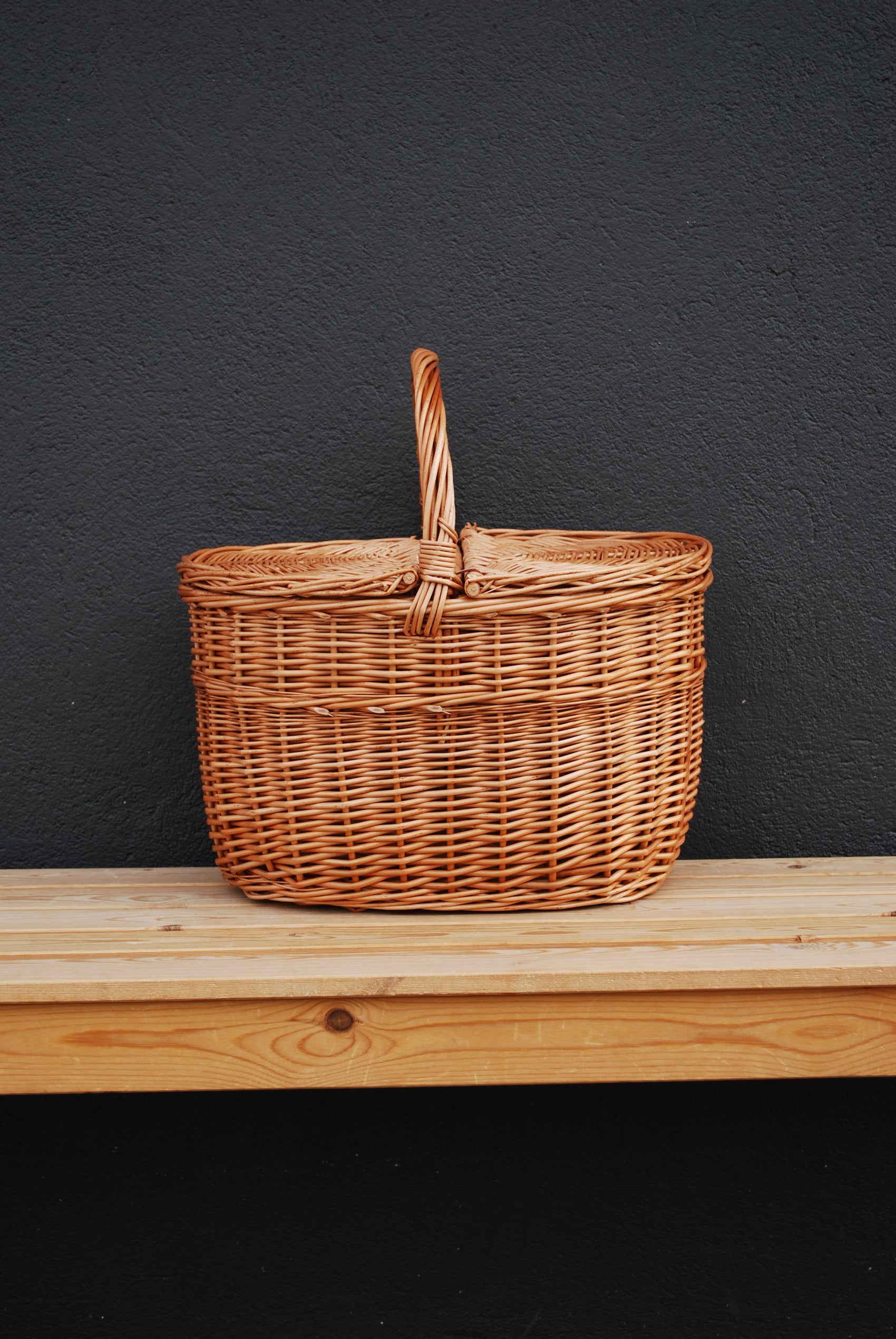 Piknik kurv i selje - 42x30cm