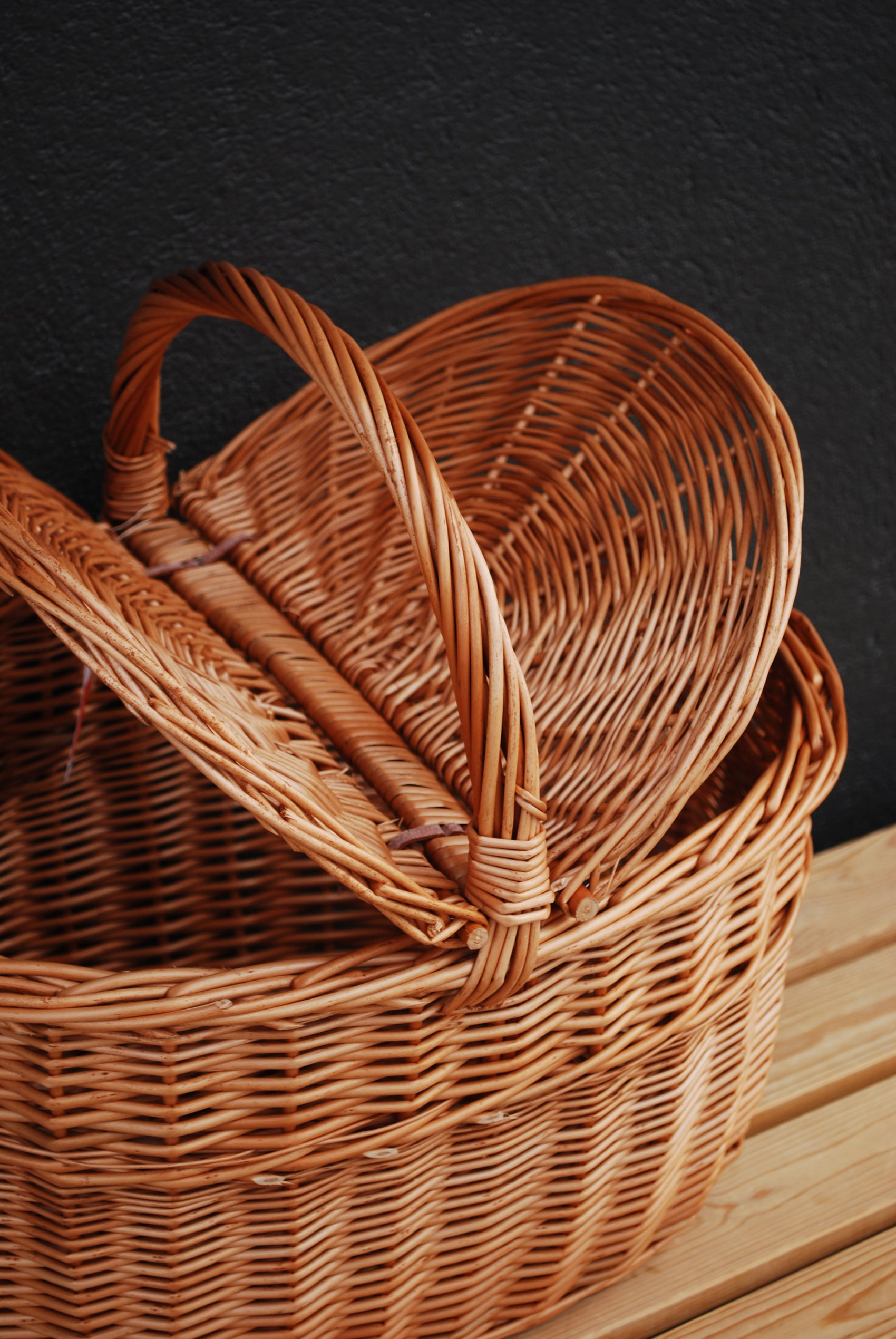 Piknik kurv i selje - 42x30cm