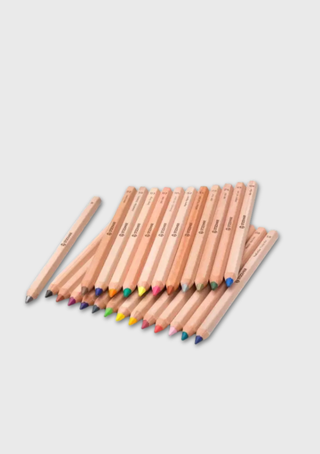 Fargeblyanter med sekskantgrep - 24+1 stk