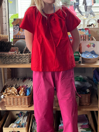 Hedi bluse i bomull – justerbar snor