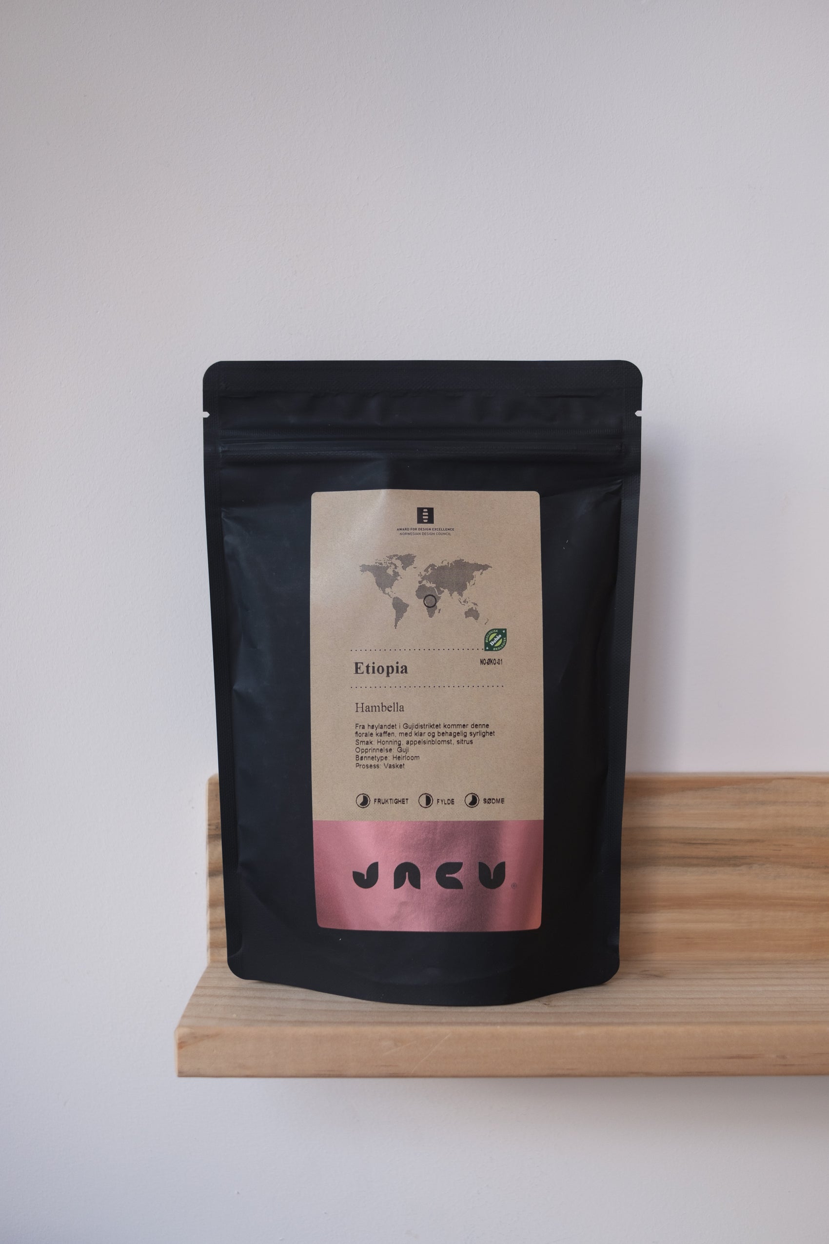 Kaffebønner - Etiopia Hambella, økologisk - 250g