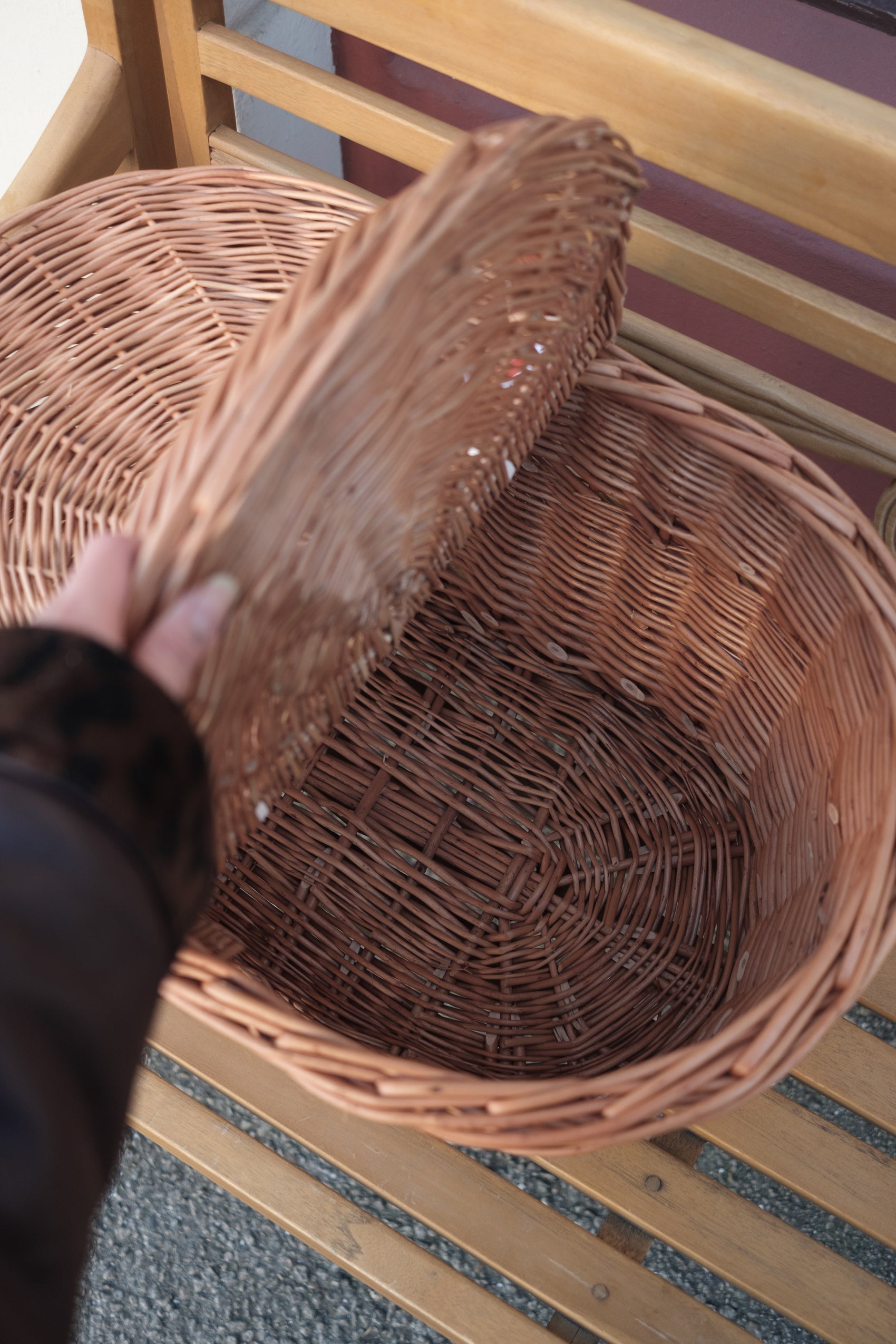 Piknik kurv i selje - 60x38cm