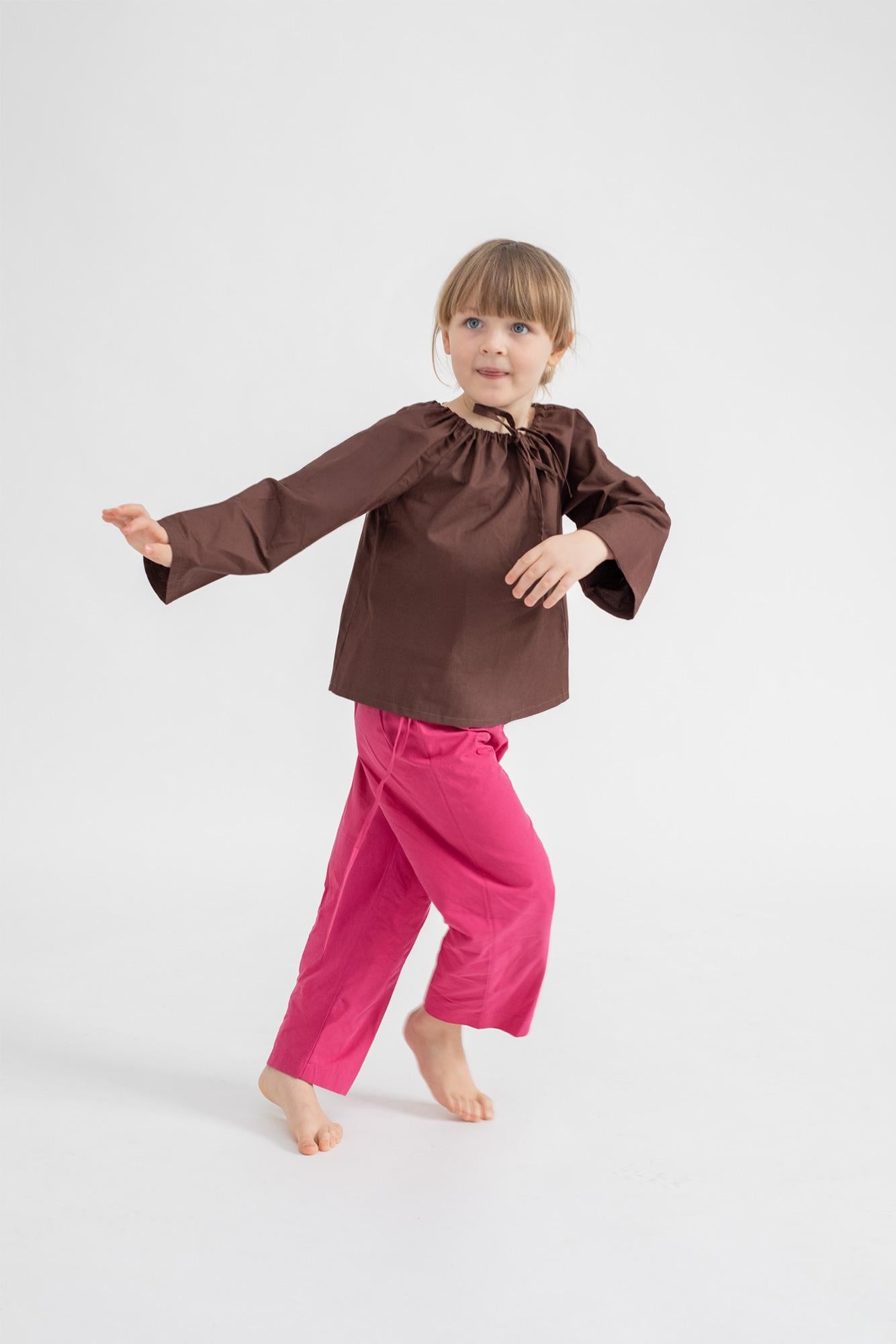 Willi Bukser i stenvasket bomull – justerbar snor