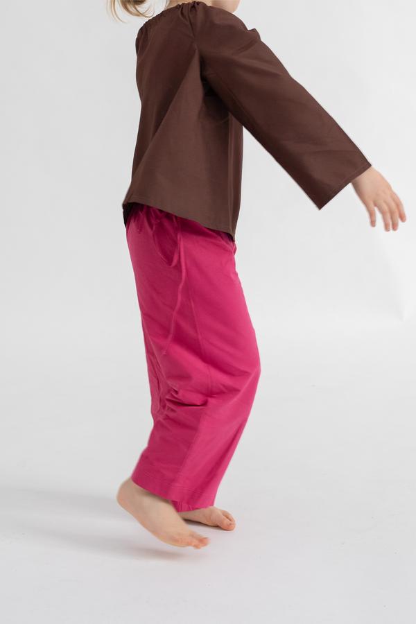 Willi Bukser i stenvasket bomull – justerbar snor