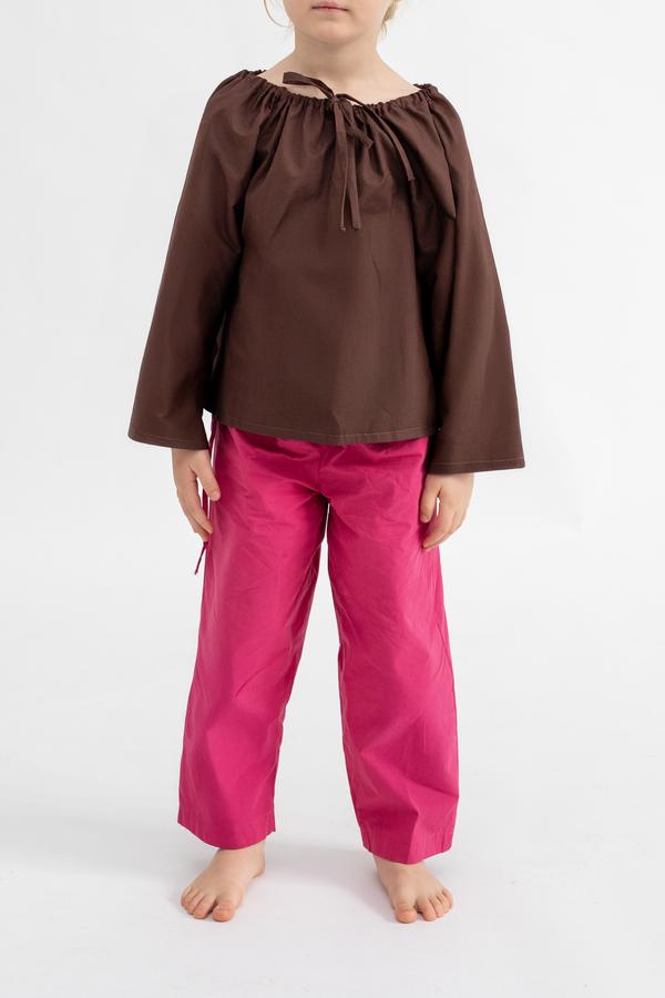 Willi Bukser i stenvasket bomull – justerbar snor