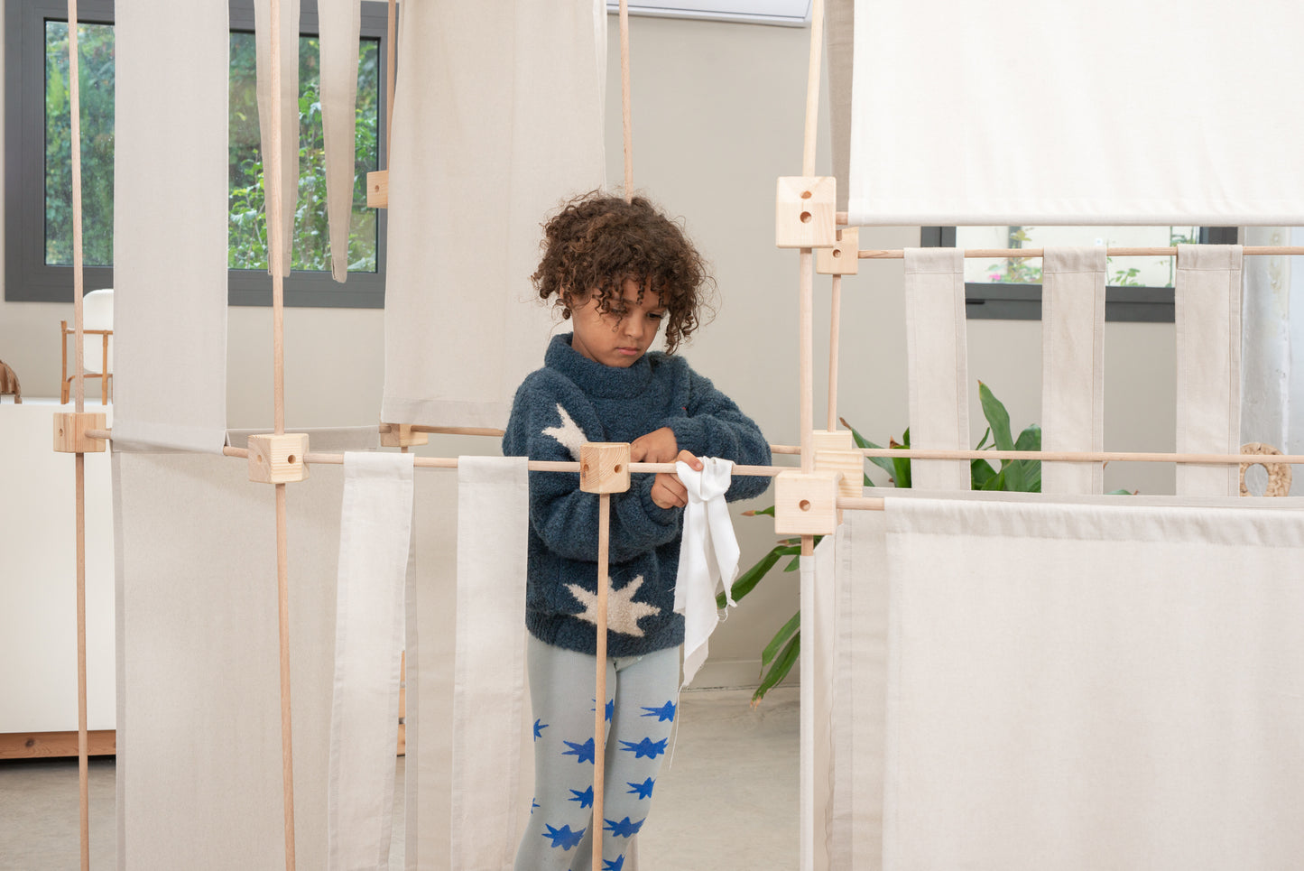 Maxi konstruksjonsett - øko bomullstekstil - 150 deler