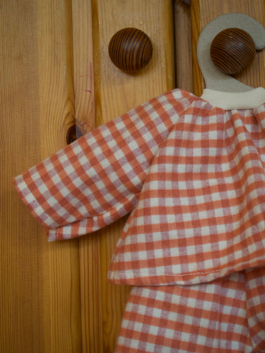 Antrekk til dukke - oransje pysj