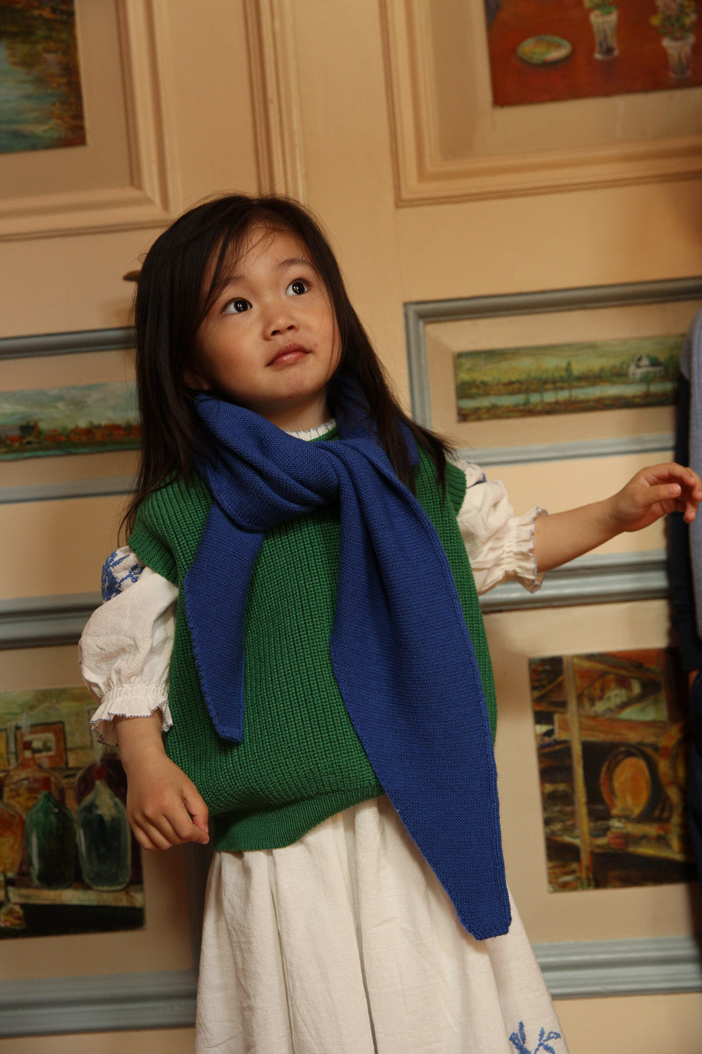 Josephina - trekant skjerf - Cobalt blue