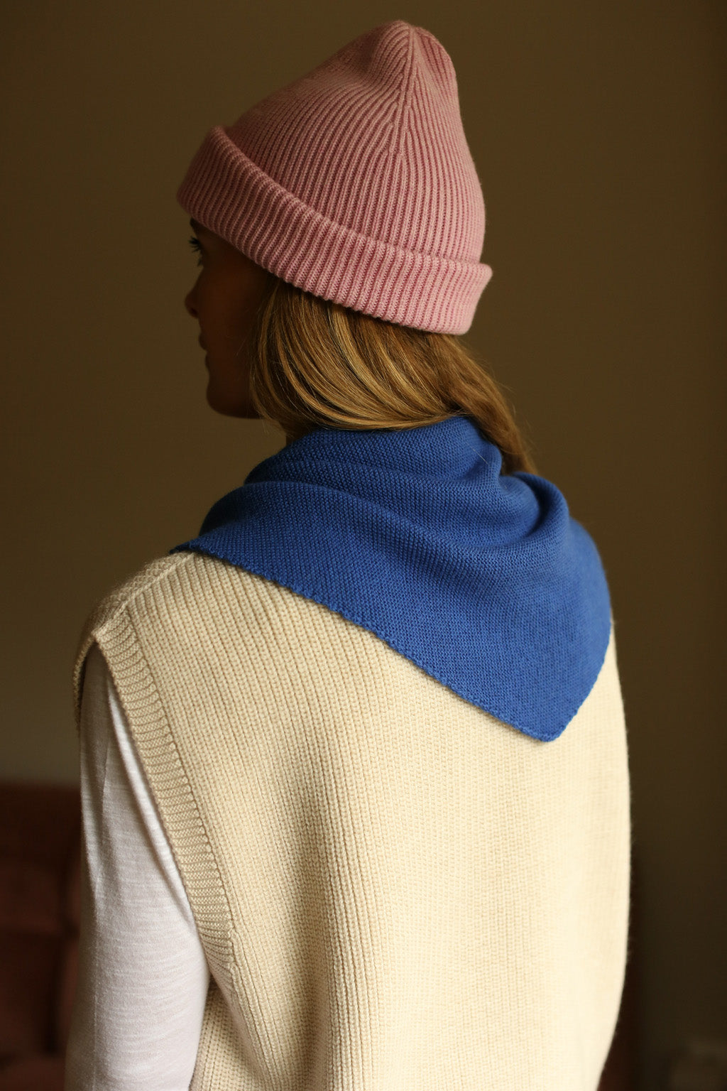 Josephina - trekant skjerf - Cobalt blue