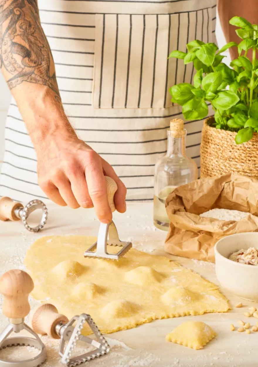 Justerbart forkle til voksen - sorte striper