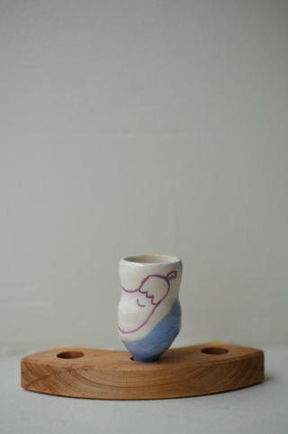 Evykeramikk - vase til bursdagsring - aubergine