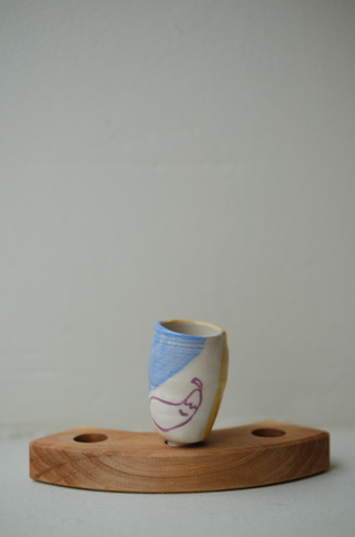 Evykeramikk - vase til bursdagsring - aubergine