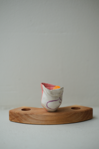 Evykeramikk - vase til bursdagsring - aubergine