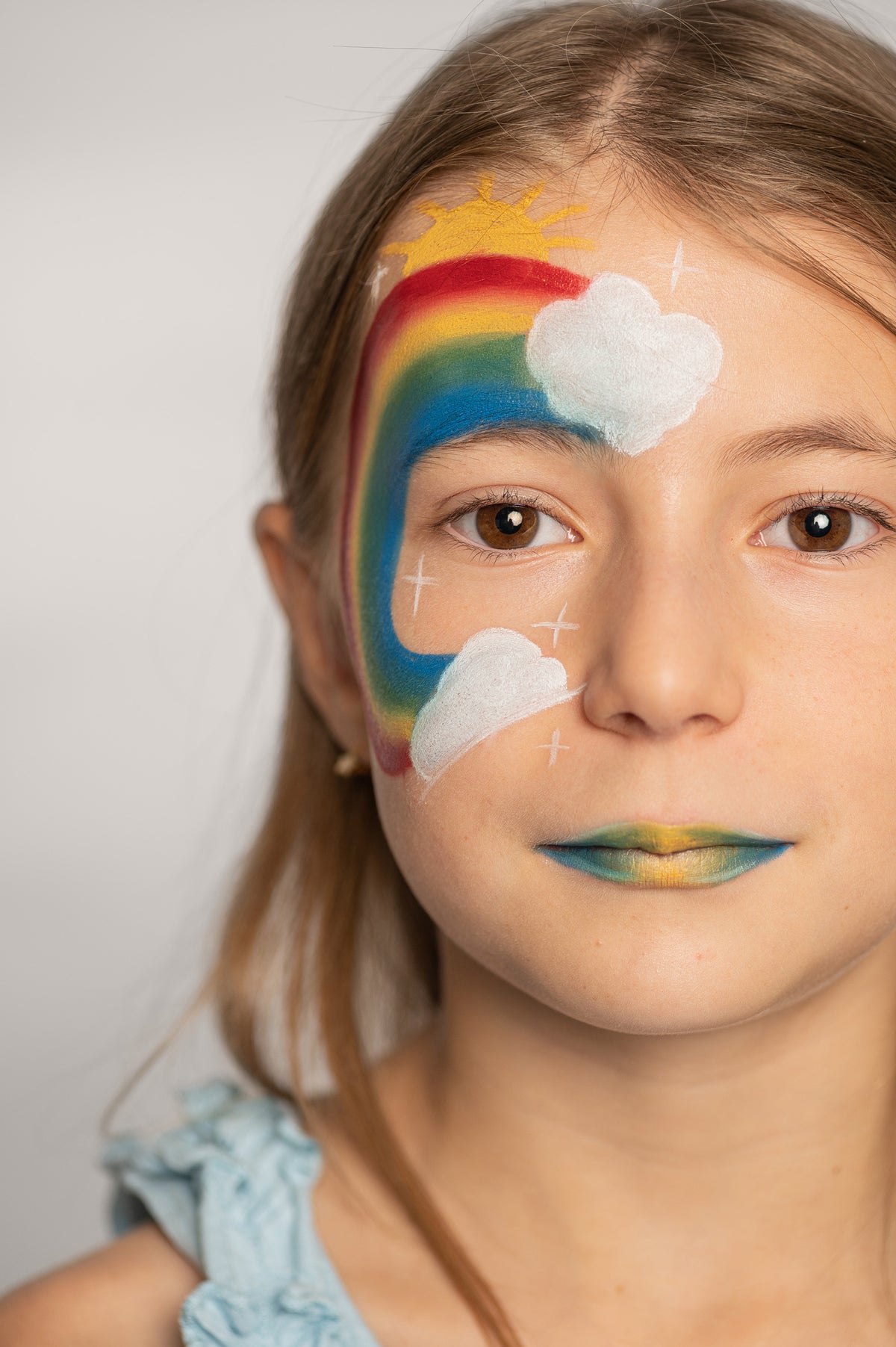 Ansiktsmalingsblyanter Rainbow - sett med 6