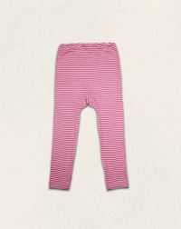Leggings til barn - ull/silke - rosa striper