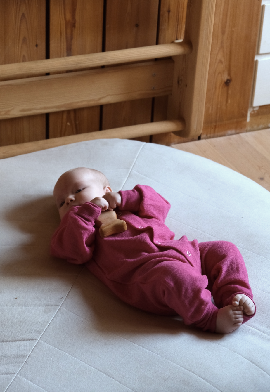 Pysjamas - ullfrottè - åpen fot