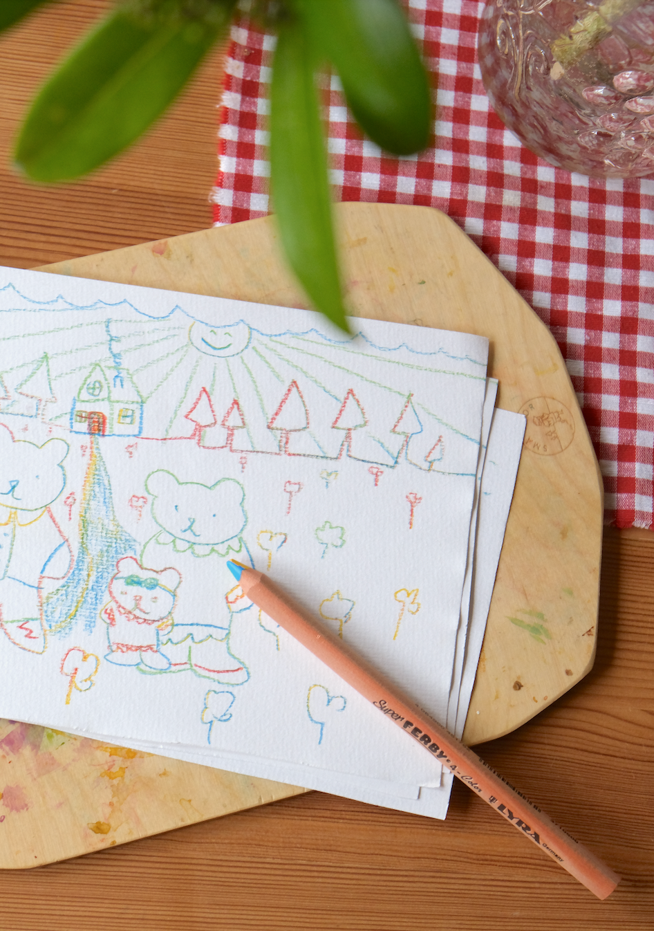 Regnbueblyant med trekantgrep