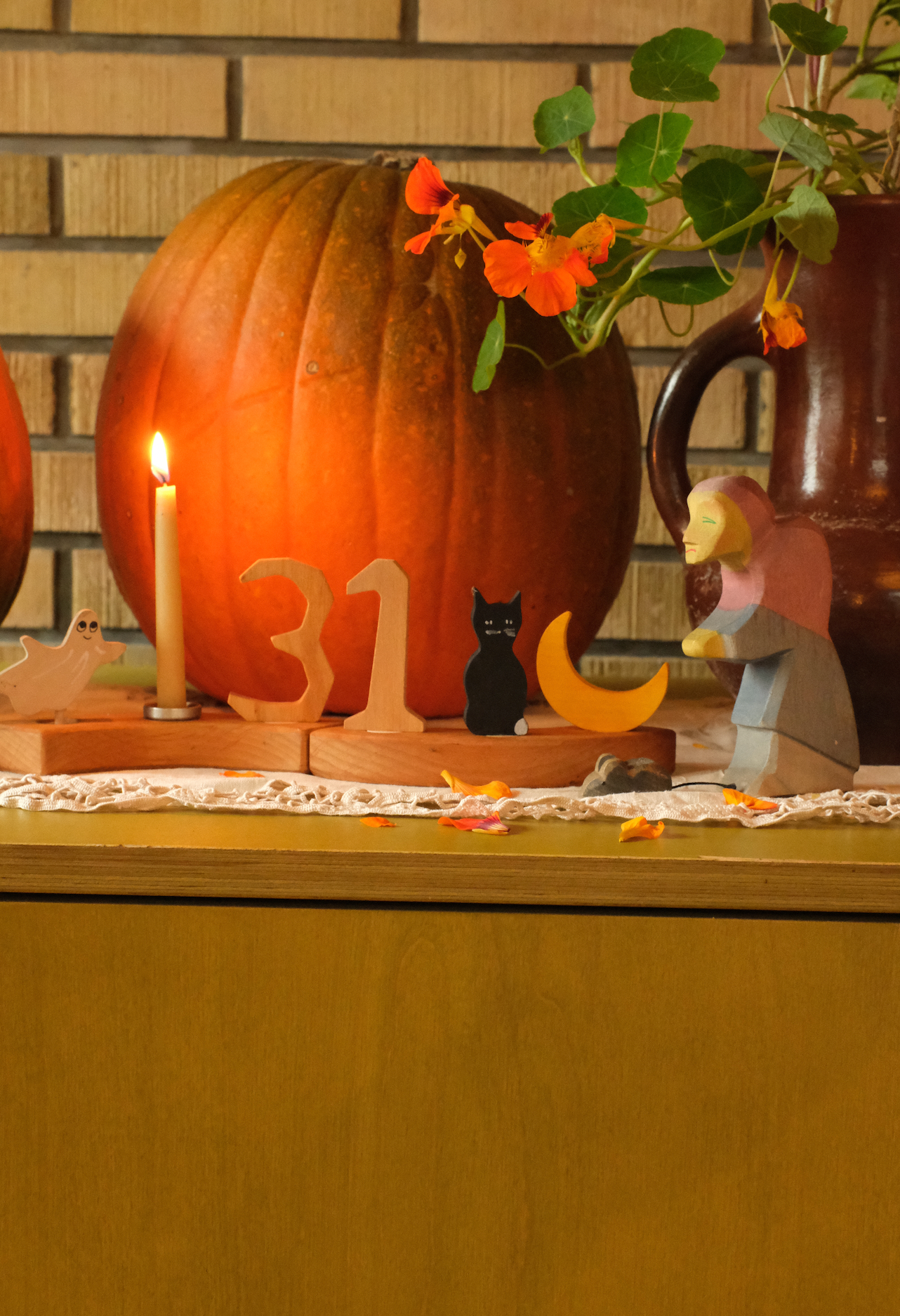 Små spor eksklusiv - Sett med tall til bursdagsring 1-9+0 - natur