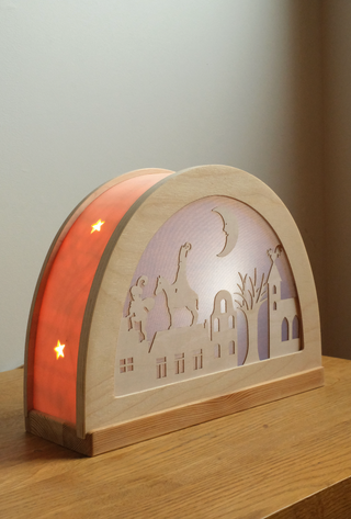 St. Nicolas-motiv til siluettlampe