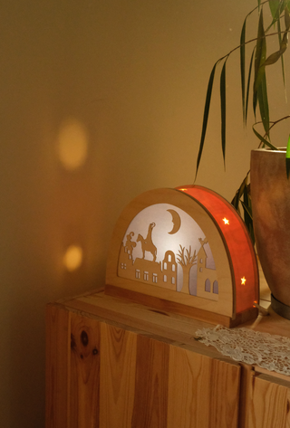 St. Nicolas-motiv til siluettlampe