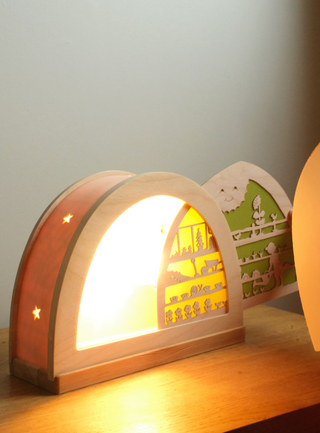 Kjøkkenhage-motiv til siluettlampe