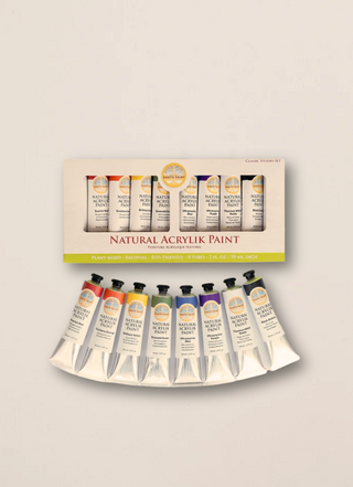 Naturlig akrylmaling -  8 tuber/59ml