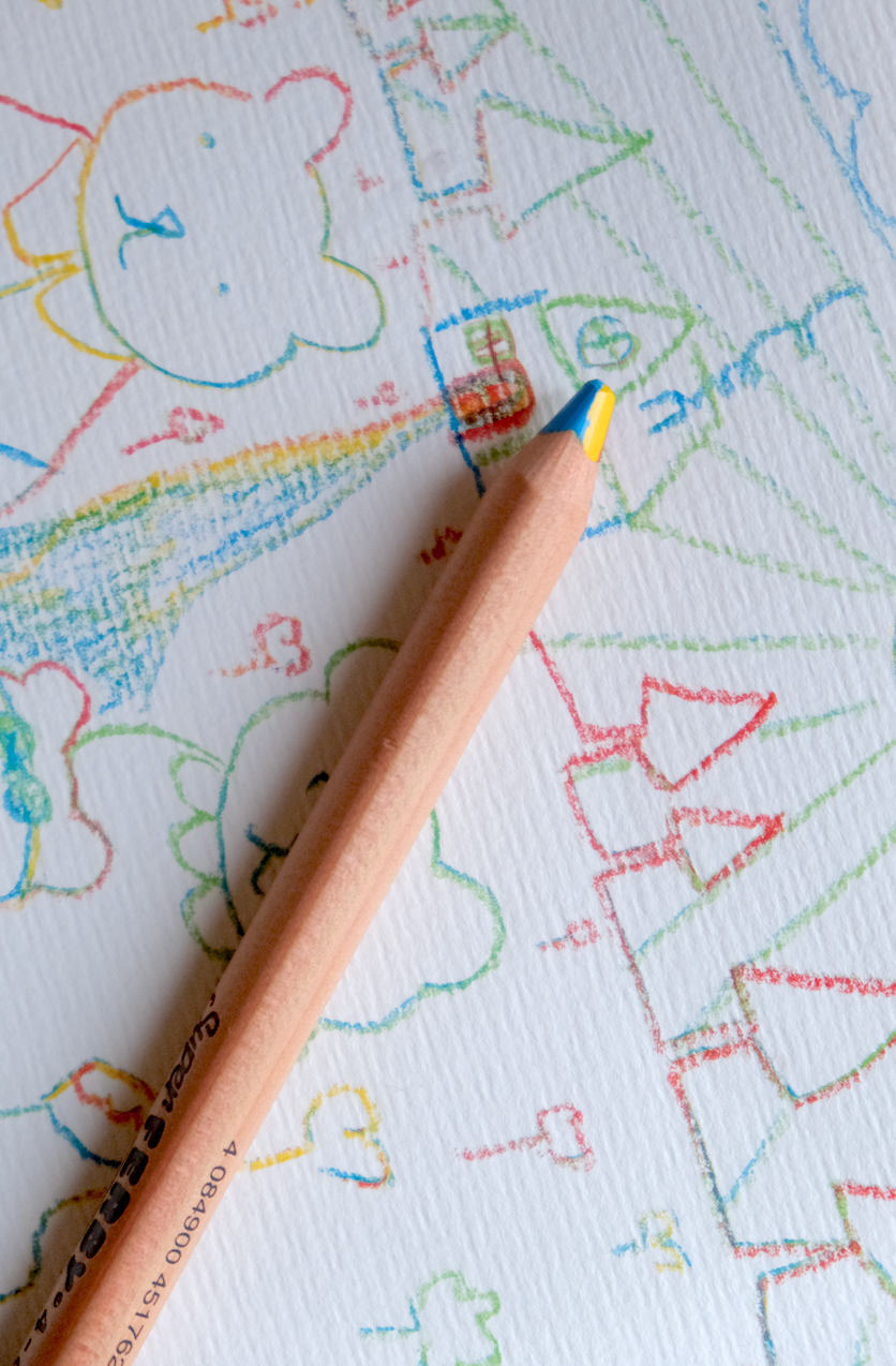 Regnbueblyant med trekantgrep