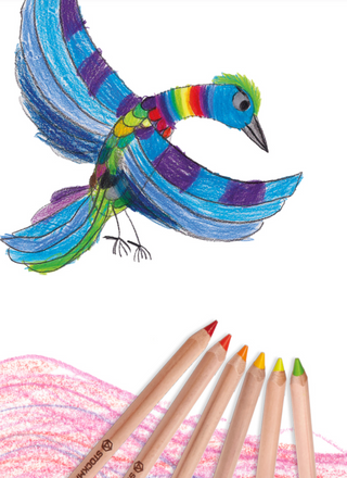 Fargeblyanter med trekantgrep - 24+1 stk