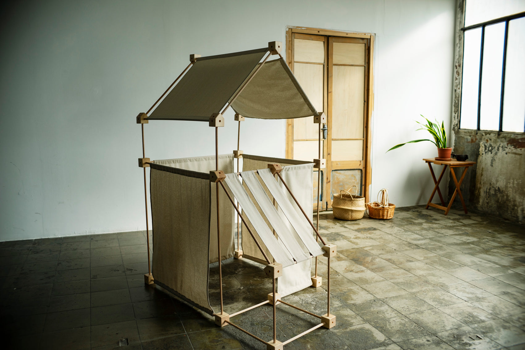 Family konstruksjonsett - øko bomullstekstil - 79 deler