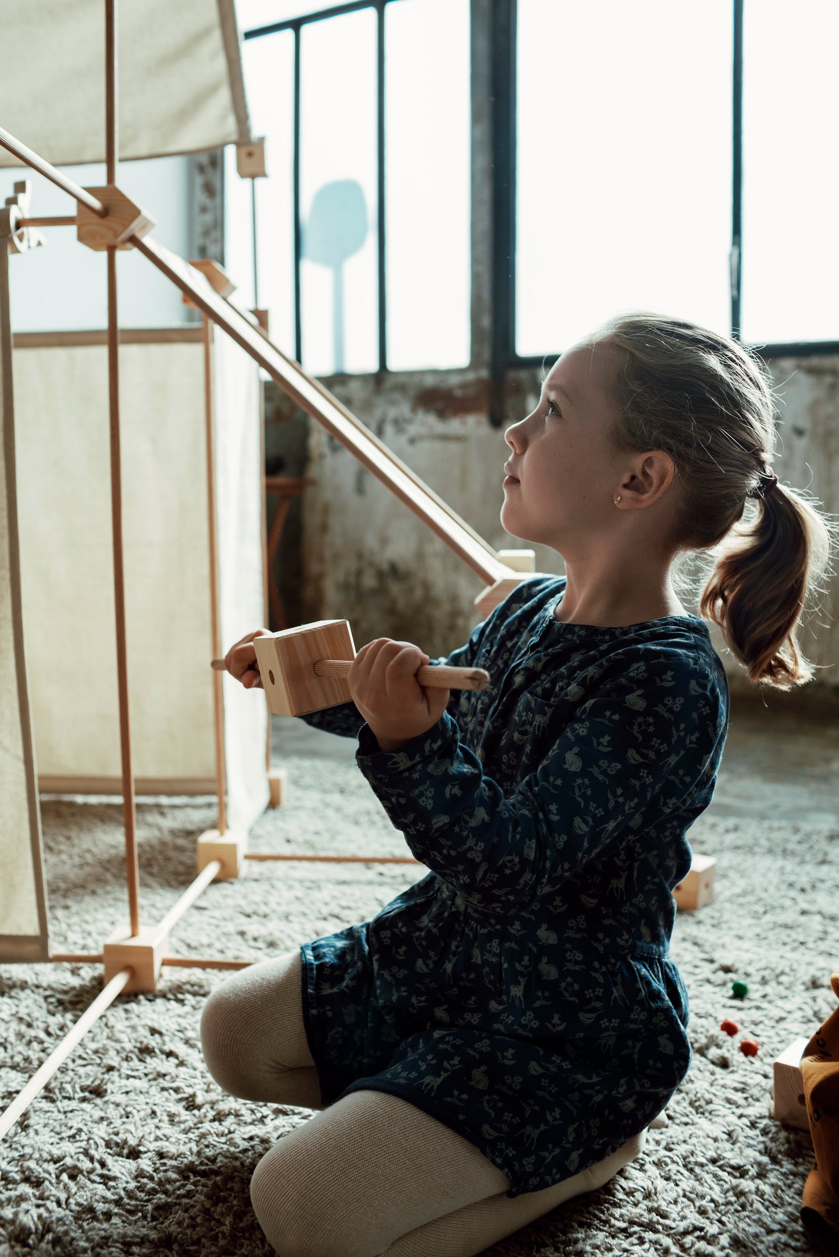 Family konstruksjonsett - øko bomullstekstil - 79 deler