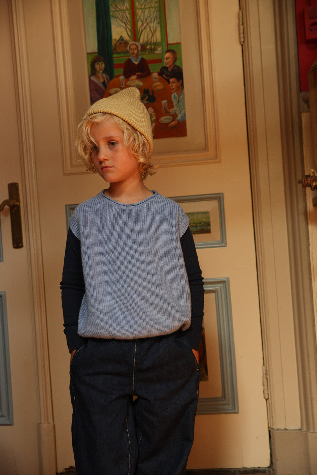 Harvey ullvest - Light Blue - 6-12 mnd-5 år