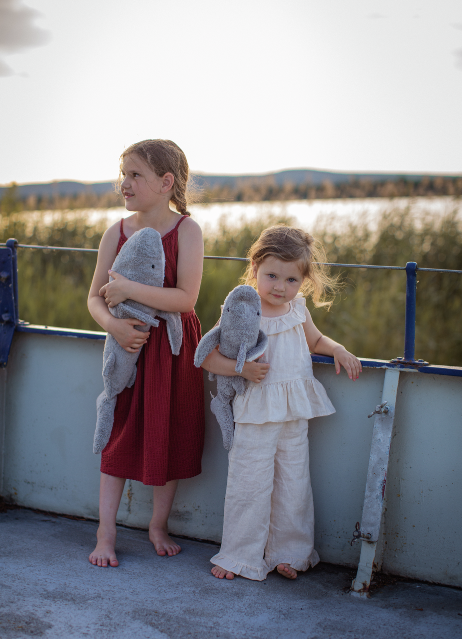 Hai med varme/kjølepute - stor