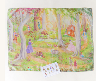 Let og finn lekesilke - fairy tale - 54 x 74 cm