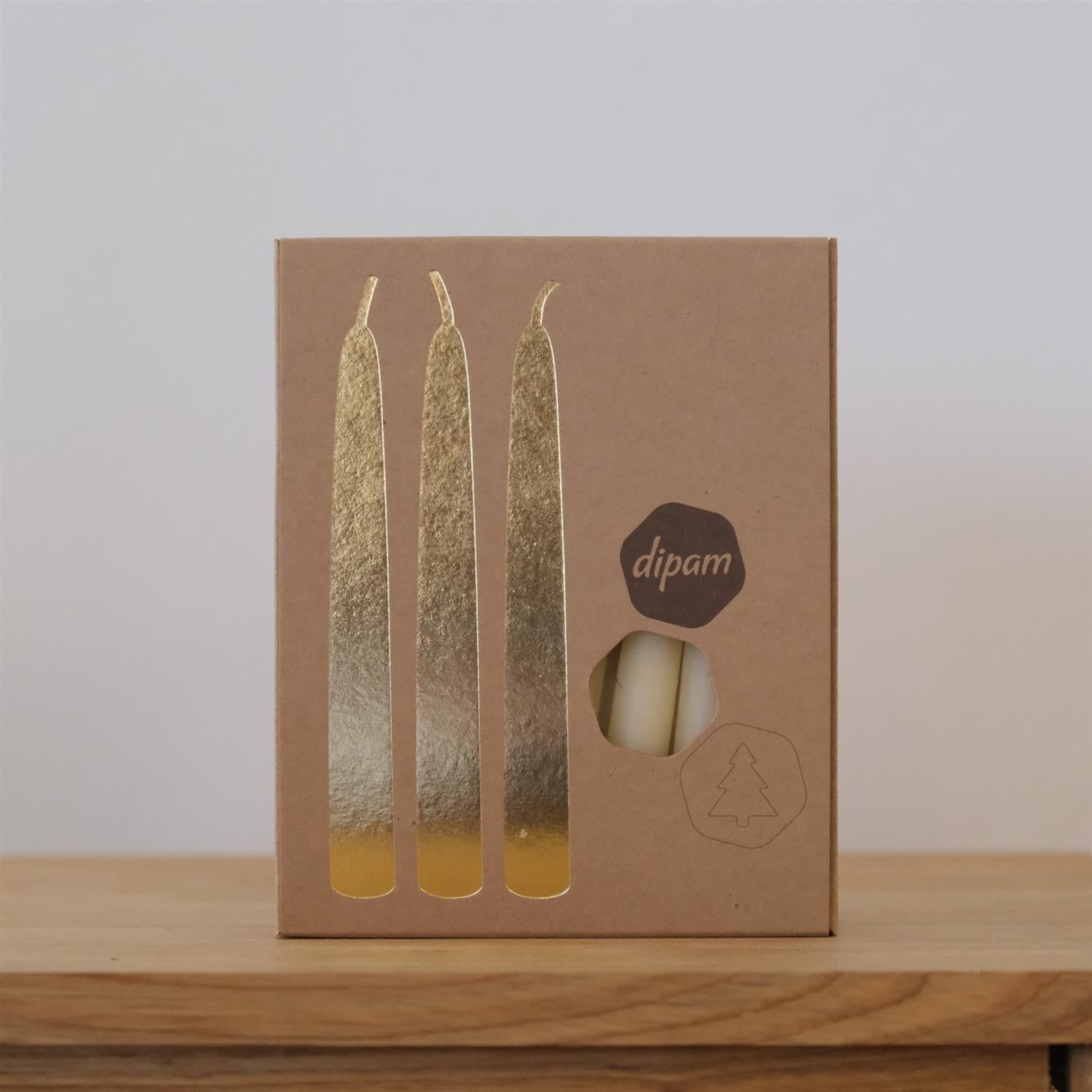 Lys til bursdagsring 12cm - bleket bivoks - 20pk