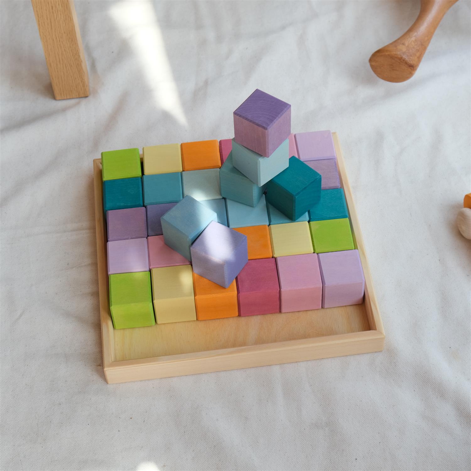 Mosaikk klosser i pastell