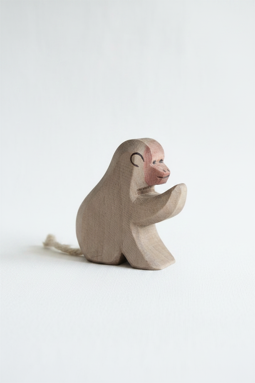 Baboon sitting – studiobakgrunn